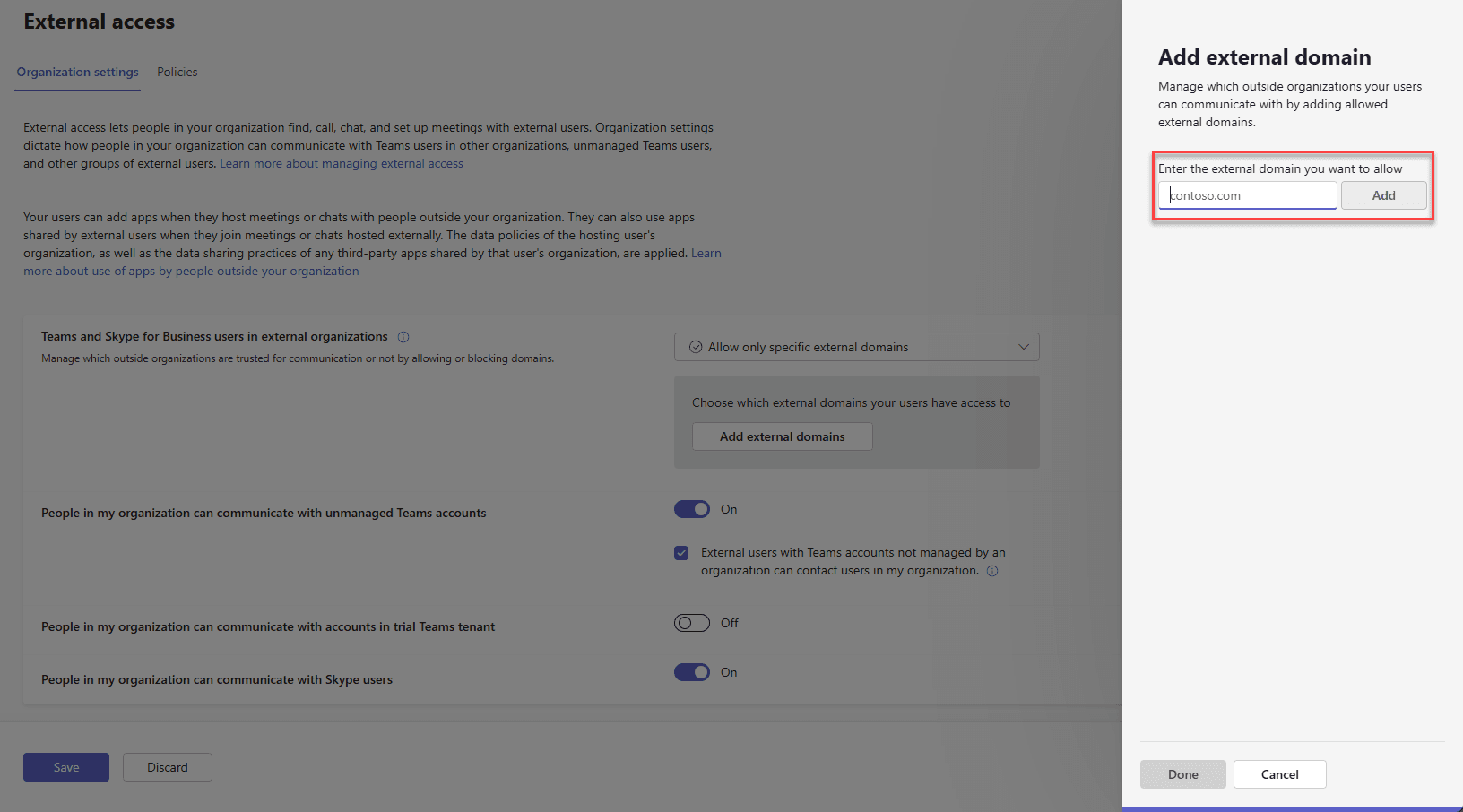microsoft-365-teams-external-access-add-domain